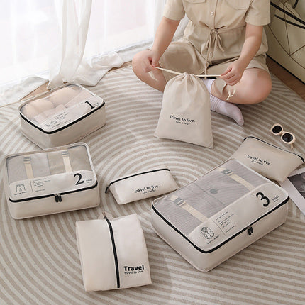 New Travel Buggy Bag Seven-piece Collect Clothes Shoe Storage Bag
