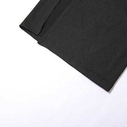 Back Mesh Pierced Air Quality Temperament Slit Dress