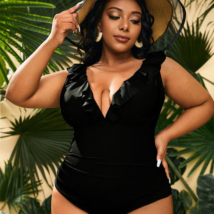 New Plus Size Conservative Women's Beach Swimsuit