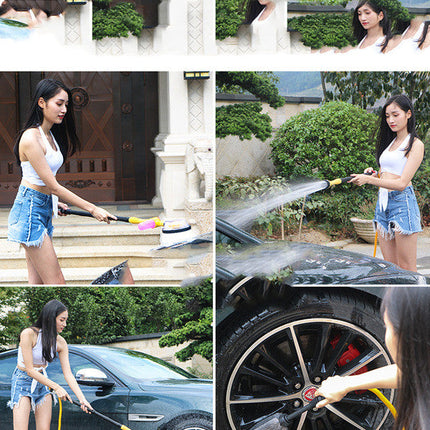 Car Wash Artifact Water Gun Hose High Pressure With Foam Pot Household Nozzle Car Brush Mop Tool Set