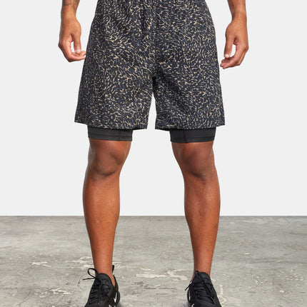 Fitness Summer Sports Casual Solid Color Camouflage Double-layer Shorts Men