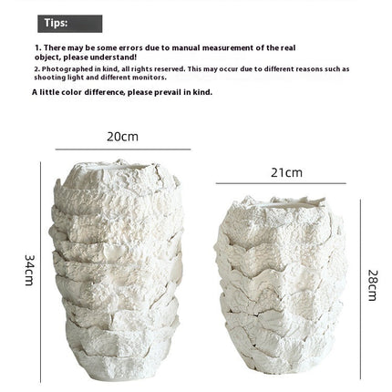 Creative White Ceramic Vase Modern Dining Table Sales Decoration Dried Flowers And Flowerpot