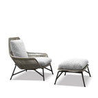 Single sofa and foot khaki