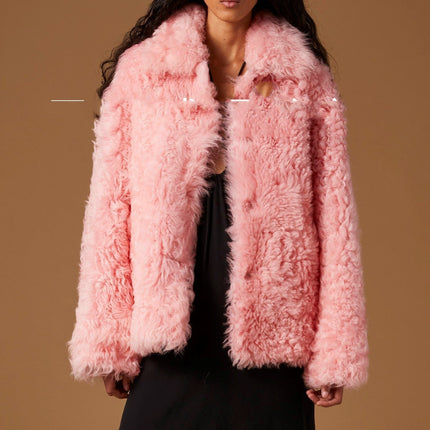 Lamb Wool Coat Women's Clothing