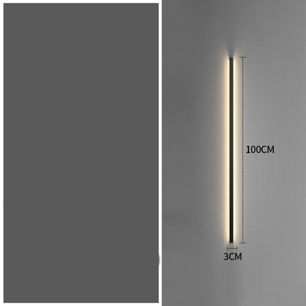 Simple Modern Minimalist Long Strip Living Room Grille Wall Lamp