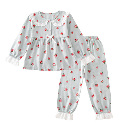 Cartoon Children's Long-sleeved Pajamas Girls Cotton