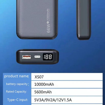 Charge Smart Digital Display Mobile Power Supply National Standard Power Bank Compact Mini