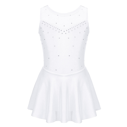 Girls Figure Skating Performance Wear Sleeveless Skirt