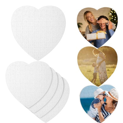 Personalized custom heart shaped picture puzzle