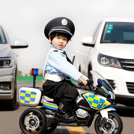 Children's Electric Police Lamp Rechargeable Motorcycle