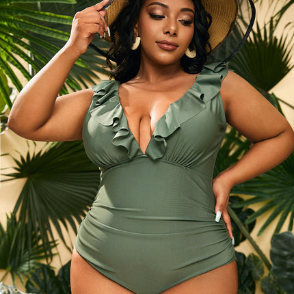 New Plus Size Conservative Women's Beach Swimsuit