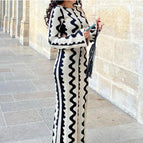 Wave print onestep skirt / S