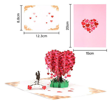 Valentine's Day Stereoscopic Greeting Cards Creative Handmade Paper Carving