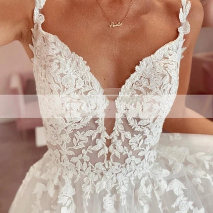 Wedding Dress European And American Decal Long Lace