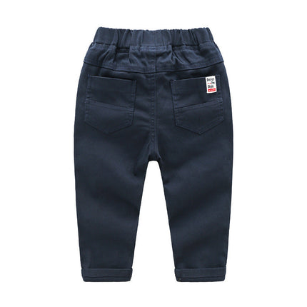 Embroidered Pants Solid Color Soft Children's Pants