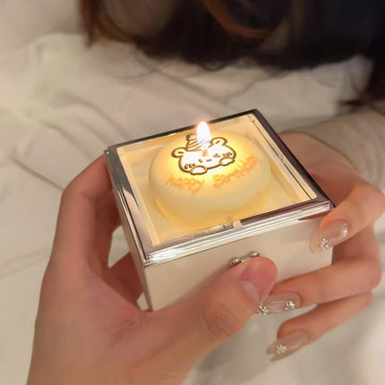Valentine's Day Girlfriend Bear Cake Flip Ring Box