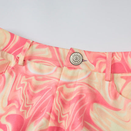 Women's Fashion Printed Loose Casual Flare Pants