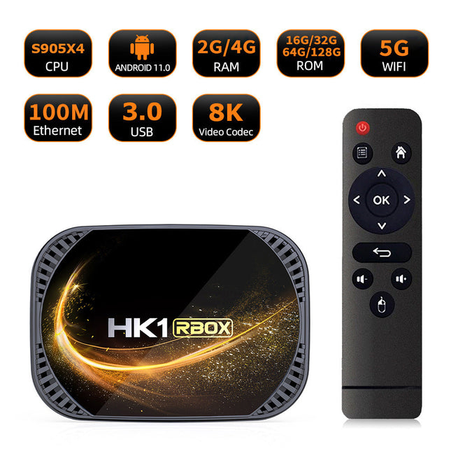 HK1 X4S Android 11 Set-top BOX TV BOX S905X4 5GWiFi Bluetooth 8k