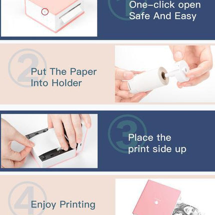Pocket Small Cell Phone Bluetooth Portable Photo Thermal Label Misprint Printer