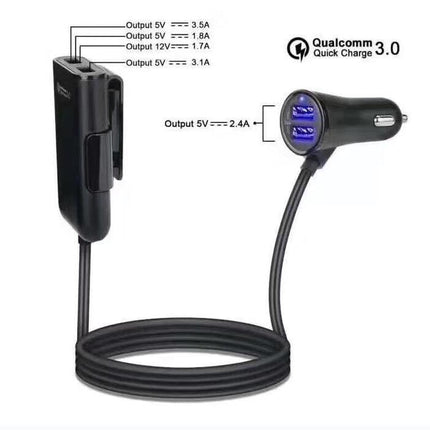 Multi-port Car Rear Seat With Wire Fast Charging