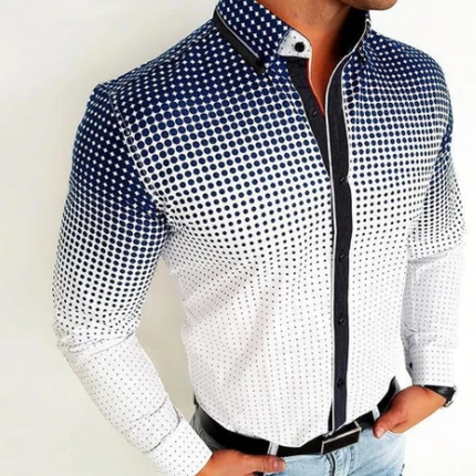 Men's Long-sleeved Shirt Plus Size Thin Top