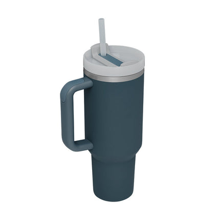 40oz Insulated Tumbler With Handle & Straw – Stainless Steel Vacuum Coffee Cup | Perfect Gift