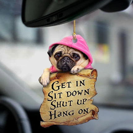 Car Pendant Sleeping Dog Angel Home Decor Acrylic Showcase Hanging Ornaments For Doors