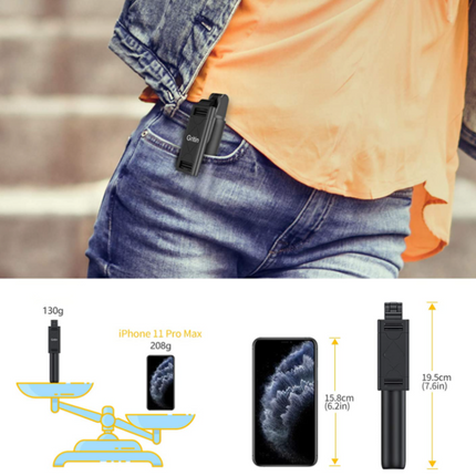 Bluetooth Selfie Tripod Telescopic Stick Remote Monopod Extendable Phone Stand