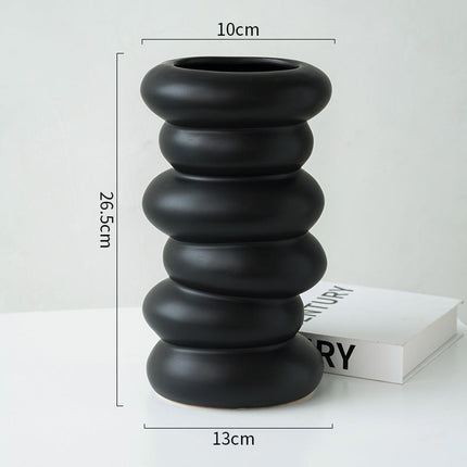 Modern Minimalist Creative And Slightly Luxury Silver Vase Ceramic Ins Style
