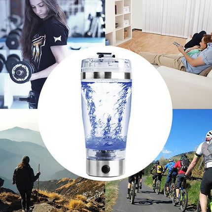 Portable Electric Protein Shaker Bottle | USB Rechargeable Mixer for Shakes, Smoothies & Coffee | BPA-Free Fitness Blender Cup