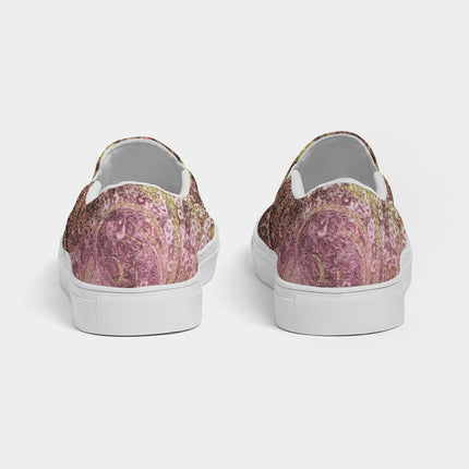BEAUTIFUL PURPLE GITTER DESIGN CREATED BY FLIPSTYLEZ Women's Slip-On Canvas Shoe