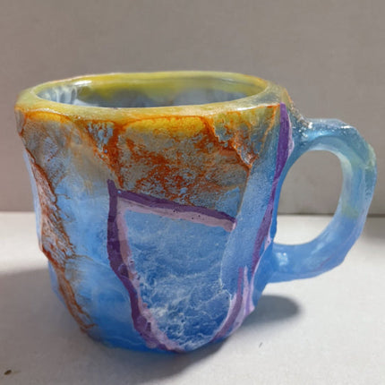 400ml Resin Mineral Crystal Coffee Mugs With Handles Elegant Fake Mineral Crystal Cup For Workplace Home Decor Christmas Gift Kitchen Gadgets