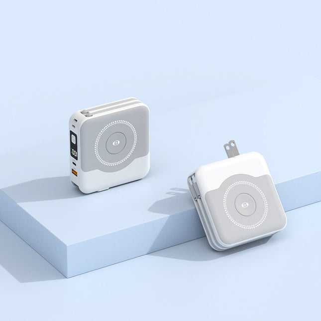 Wireless Five-in-one Double-wire Wall Charger With Plug Portable Power Source