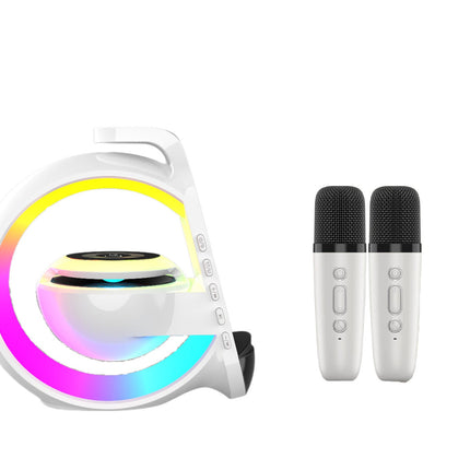 A Bluetooth Speaker Six-in-one Wireless Charger Large G Ambience Light Alarm Clock Microphone Audio