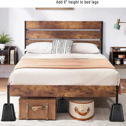 4Pcs Heavy Duty Bed Chair Risers Feet Leg Lift Furniture Extra Raisers Stand