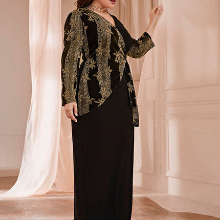 Fashion Print Ladies Plus Size Dress
