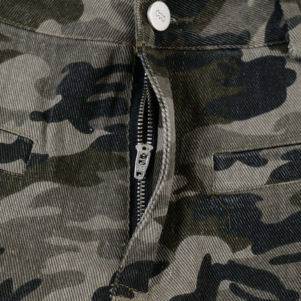 American Retro Camouflage Bell-bottom Pants Men