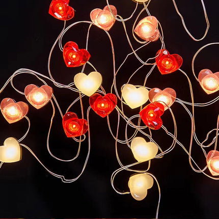 Valentine's Day Love LED Light Wedding Bouquet Gift Decorative Copper Wire Lamp
