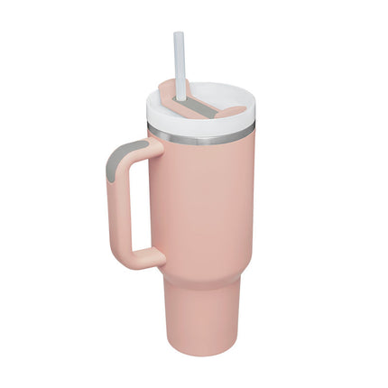 40oz Insulated Tumbler With Handle & Straw – Stainless Steel Vacuum Coffee Cup | Perfect Gift