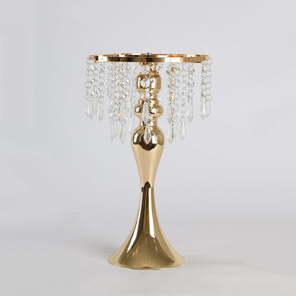 Crystal Candle Holder Handicraft Table Flower Decoration Photo Zone Sign-in Table Decoration