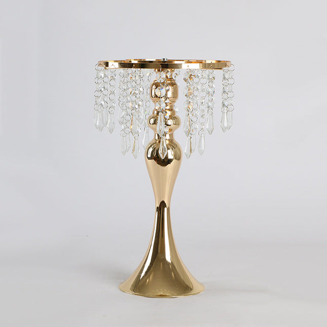 Crystal Candle Holder Handicraft Table Flower Decoration Photo Zone Sign-in Table Decoration