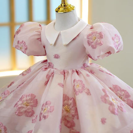 Piano Playing Flower Girl's Wedding Little Girl Princess Dress Birthday Costume