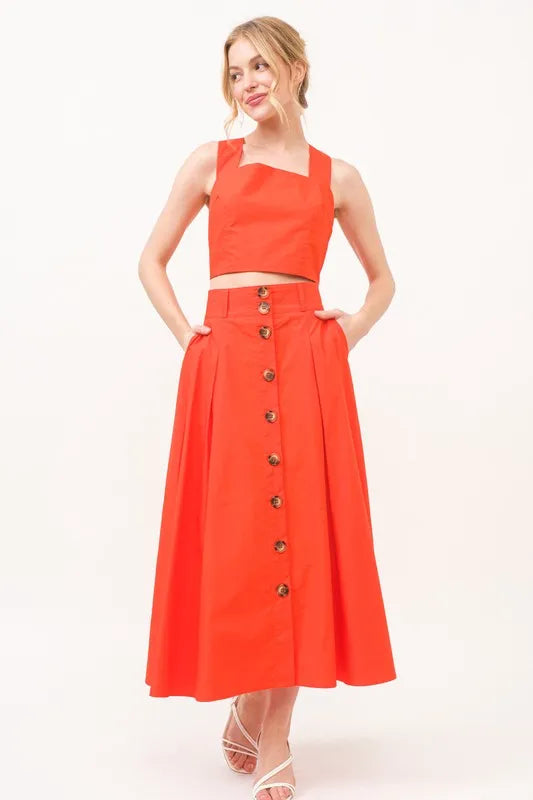 And The Why Square Neck Crop Top