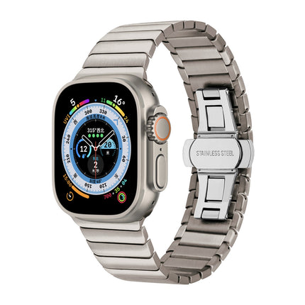Suitable For Smartwatch 8 Stainless Steel Strap Bow Buckle IWatch Metal Watch Band