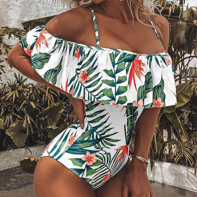 Women's Swimsuit With A Bikini That Covers The Belly And Shoulders