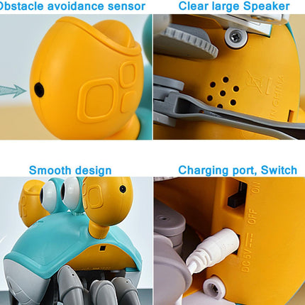 Crawling Crab Dog Toys Escaping Crab Dog Toy With Obstacle Avoidance Sensor Interactive Dog Toys With Music Sounds Lights For Dogs Cats Pets Christmas Toy Gifts For Puppy Small Medium Dogs