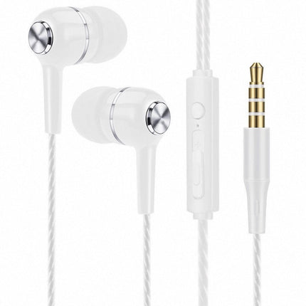 Computer Dual Jack Long Cord In-Ear Bass Headphones