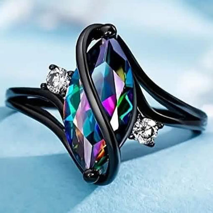 Geometric Zircon Women's Ring