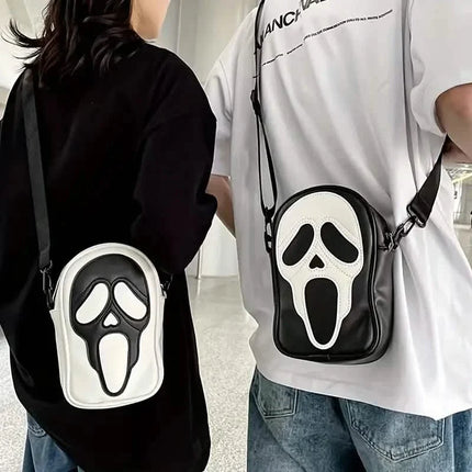 Ghost Skull Pattern Shoulder Bag