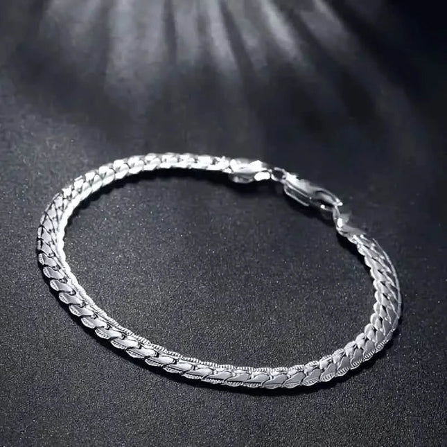 Gleaming Treasure Elegant 925 Sterling Silver Bracelet